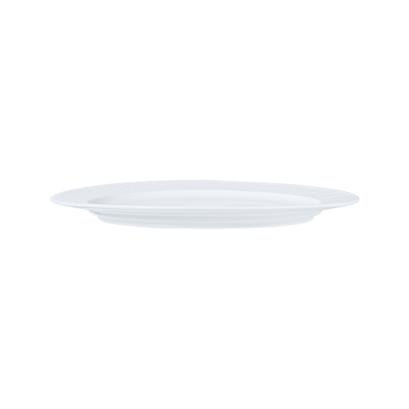 Assiette de service en céramique blanche, assiette à pâtes, assiette en grès profond pour Restaurants