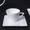 Ensemble de tasses à café en porcelaine blanche, soucoupe à café en céramique de 5 oz