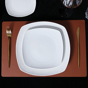 Assiette blanche en céramique pour chef de restaurant, assiettes blanches pour la nourriture