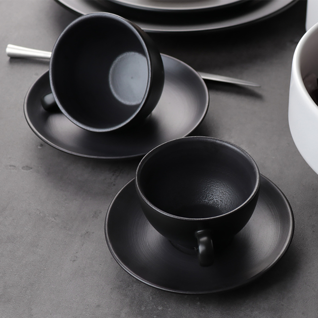 Vaisselle personnalisée tasses à Cappuccino en céramique tasses à café en céramique avec soucoupe pour café