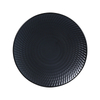 Plat en céramique émaillée noire brillante
