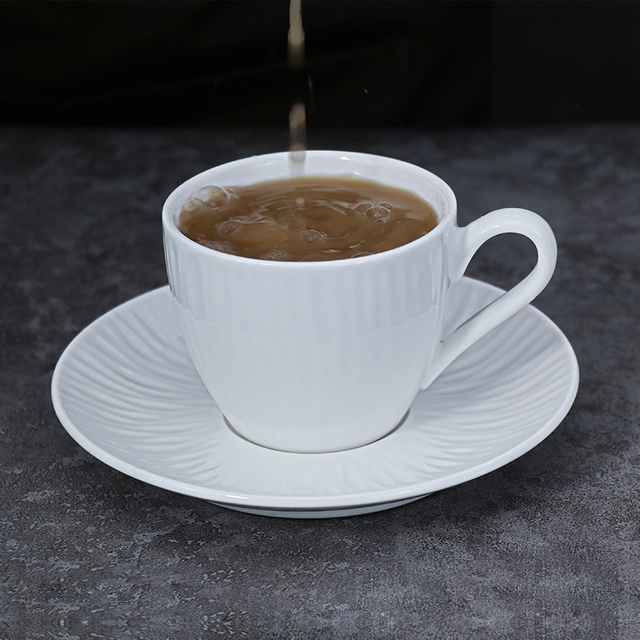 Fournitures de café, thé et expresso, tasse de Restaurant blanche à Cappuccino, ensemble de tasses avec Logo personnalisé