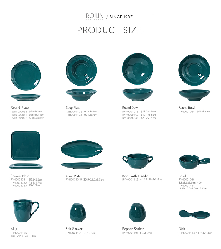 Assiette carrée verte en porcelaine de 10 pouces