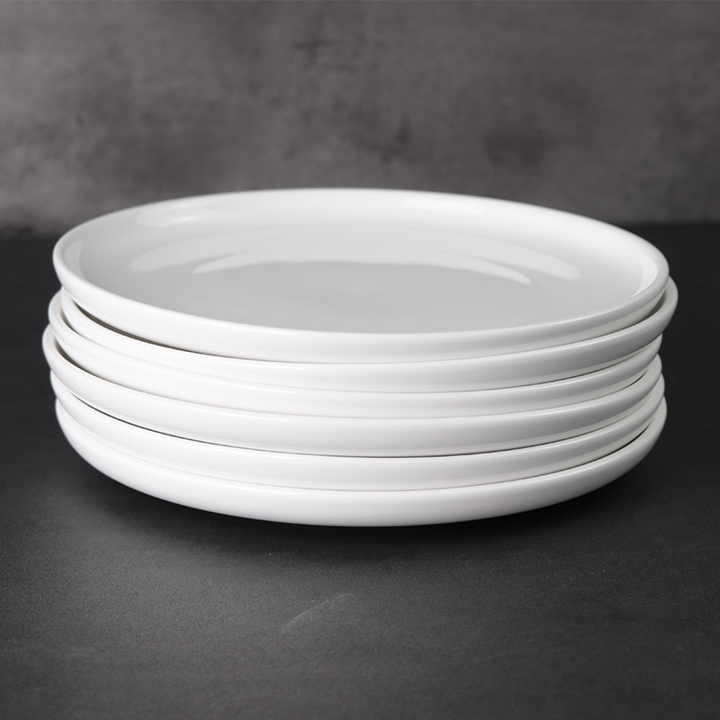 Assiette personnalisée en porcelaine blanche, prix d'usine, vaisselle en céramique