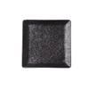 Assiette carrée noire pour restaurants, assiettes en porcelaine mate