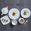 Ensemble d'assiettes personnalisé, forme Unique, fournisseur OEM chinois, prix d'usine, ensemble de vaisselle blanche
