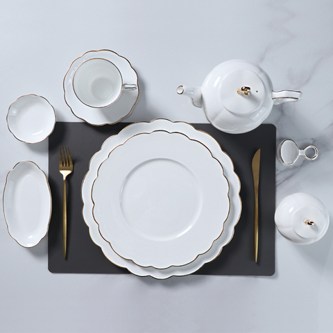 Vaisselle en porcelaine fine, ensembles de vaisselle de luxe