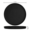 Matériel noir mat de porcelaine d'assiette de restaurant, vaisselle sûre de lave-vaisselle micro-onde