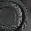Vaisselle en porcelaine nouvelle conception Matt Frosting Black Restaurant Plate
