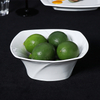 Bol carré en porcelaine blanche, bols en céramique de forme irrégulière