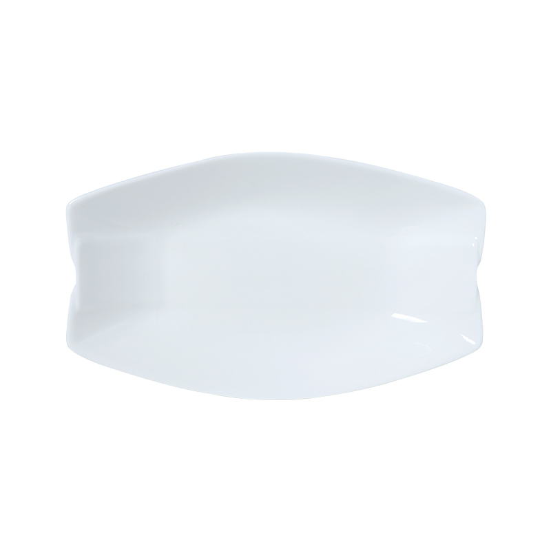 Chaozhou – assiette en céramique, assiette rectangulaire en porcelaine blanche pour Restaurant, vaisselle à Sushi, assiette longue