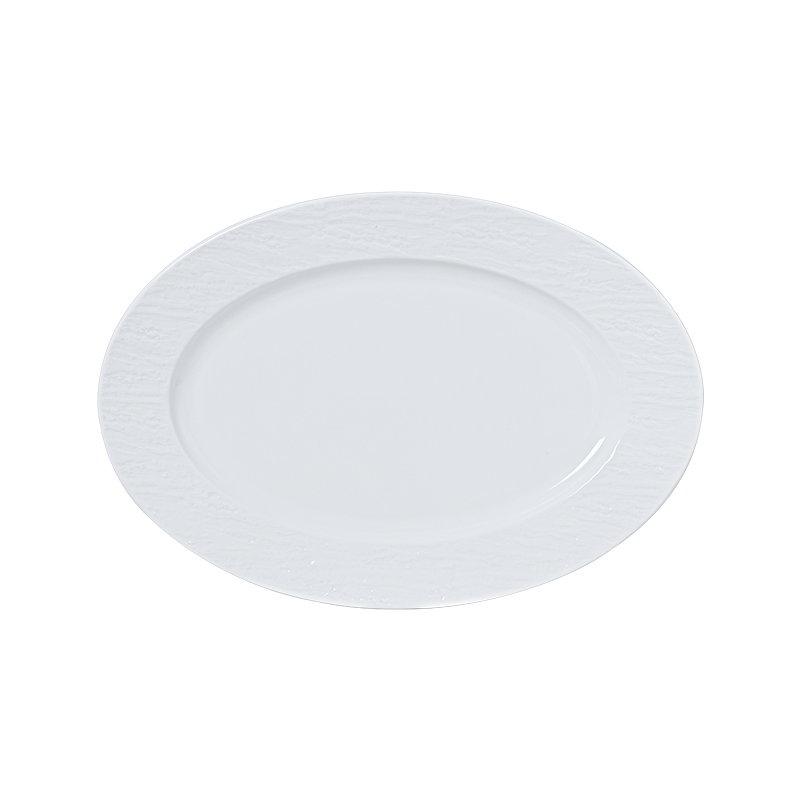 Assiette de service en céramique blanche, assiette à pâtes, assiette en grès profond pour Restaurants