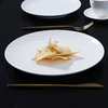 Ensemble d'assiettes coupées en céramique blanche, assiette de dîner de Restaurant, ensemble en grès