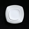 Assiette blanche en céramique pour chef de restaurant, assiettes blanches pour la nourriture