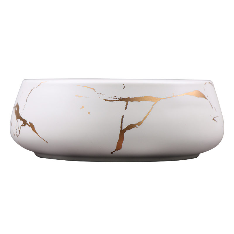 Bol à soupe UK Houseware Bol en porcelaine blanche avec veines de marbre 