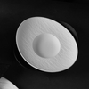 Assiette à salade ovale en porcelaine pour restaurants-150 ml