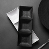 Vaisselle de restaurant couleurs personnalisées noir blanc assiette à 3 compartiments 