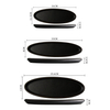 Assiette ovale durable en céramique, assiettes ovales en céramique sûres pour micro-ondes, vaisselle de restaurant d'hôtel, vente en gros