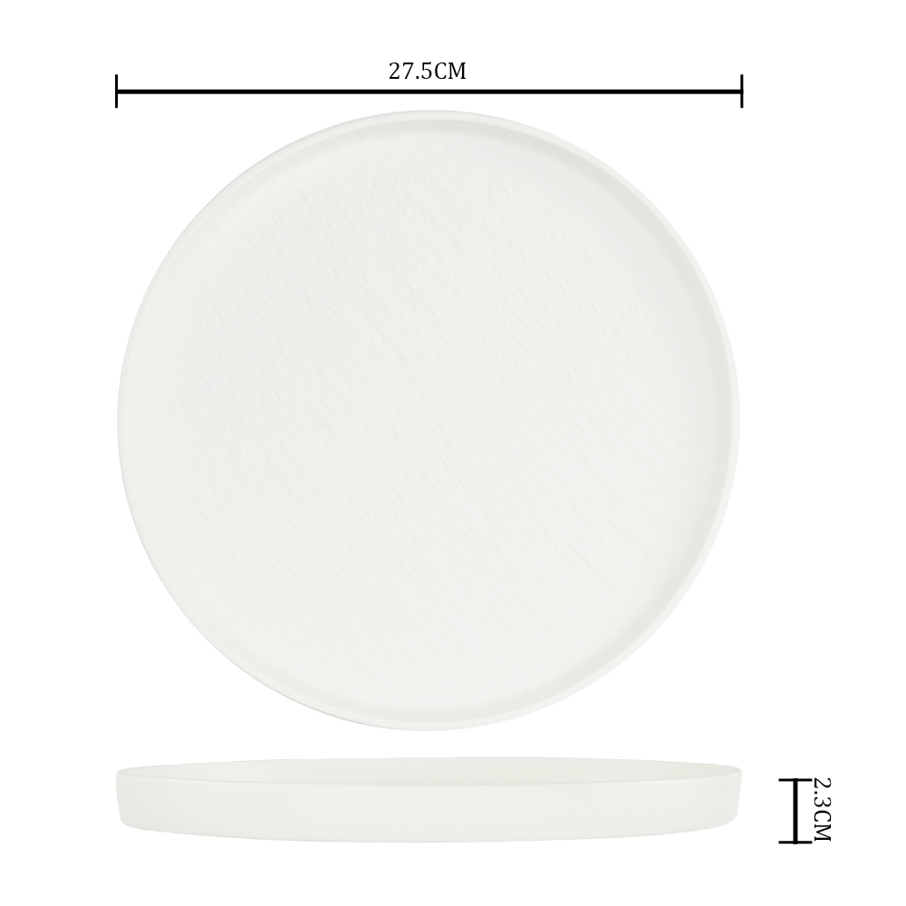 Matériel noir mat de porcelaine d'assiette de restaurant, vaisselle sûre de lave-vaisselle micro-onde