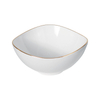 Bol en céramique blanche avec garniture dorée, bols en porcelaine avec logo de nom de restaurant personnalisé