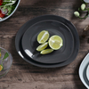  Ensemble de grès de haute qualité, assiettes irrégulières créatives coréennes et japonaises, assiettes en céramique de décoration en porcelaine noire et gris foncé