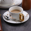 Tasse à café en marbre tasse à cappuccino en porcelaine blanche pour café