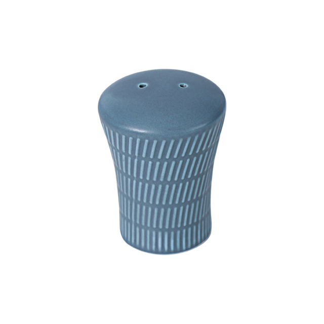 Salière moderne en porcelaine bleu royal