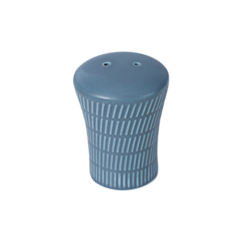 Salière moderne en porcelaine bleu royal