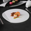 Assiette en céramique de forme ronde irrégulière de plat de Matt de porcelaine pour le restaurant