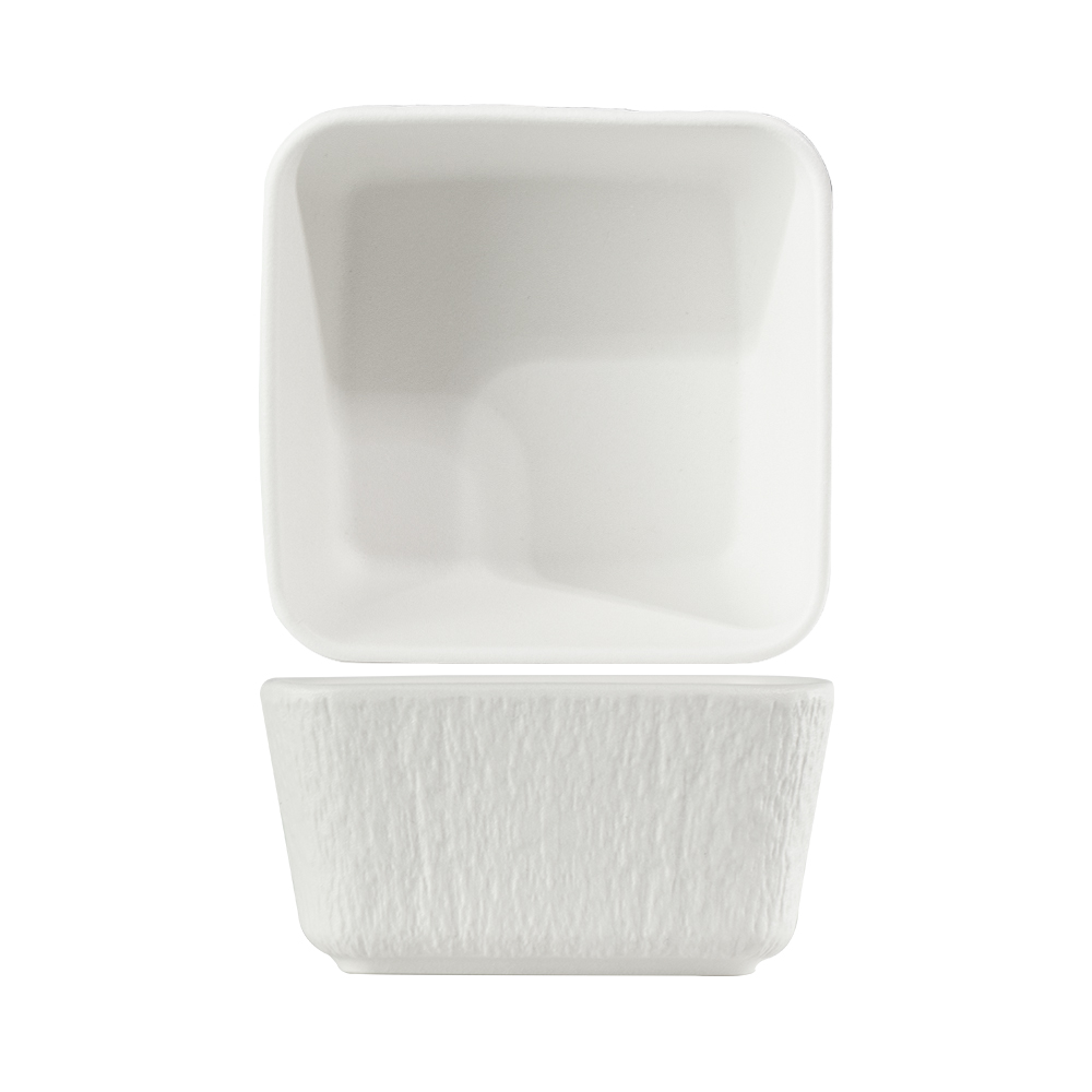 Bols empilables noirs et blancs Bols droits carrés - Porcelaine