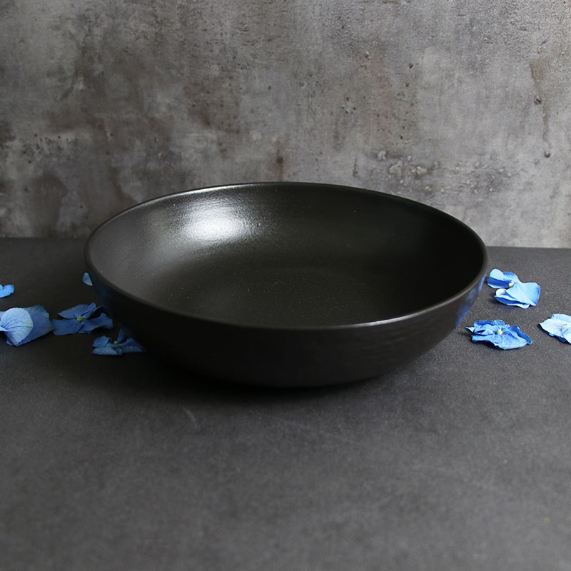 Bol à soupe en porcelaine noir mat-1000 ml