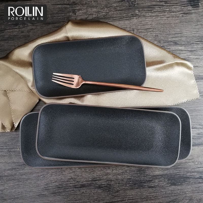 Assiette solide minimaliste, plateau à collation, plats, assiettes à café, assiette de Restaurant