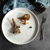 Matériel noir mat de porcelaine d'assiette de restaurant, vaisselle sûre de lave-vaisselle micro-onde