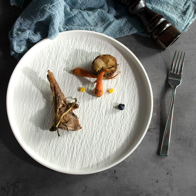 Matériel de porcelaine de plat de restaurant de 10 pouces, coffre-fort de lave-vaisselle sûr de micro-onde