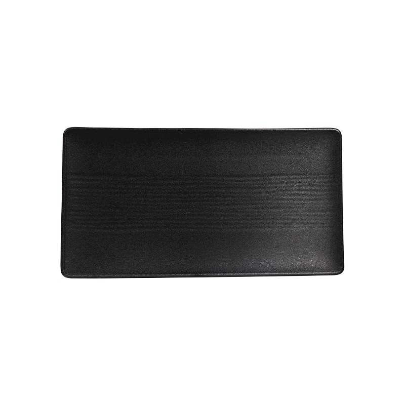 Assiette rectangulaire en porcelaine, vaisselle, nouveau Design, assiette de Restaurant noire mate