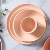 Vaisselle de luxe de Style nordique, assiettes roses en céramique, service de table en porcelaine