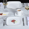 Assiette en porcelaine blanche Assiette carrée moderne