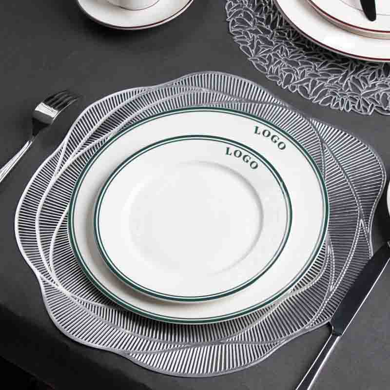 Assiettes commerciales en gros de porcelaine pour l'hospitalité