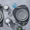 Vaisselle en céramique grise pour Restaurant, ensemble de vaisselle moderne de luxe, ensemble de vaisselle de luxe en porcelaine