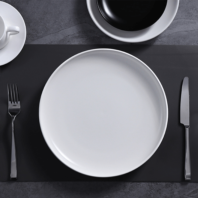 Assiettes d'entrée Assiette à dessert personnalisée pour le dîner Ronde Italienne Meilleures assiettes en porcelaine blanche pour les restaurants Vaisselle Location de fête