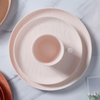 Vaisselle de luxe de Style nordique, assiettes roses en céramique, service de table en porcelaine