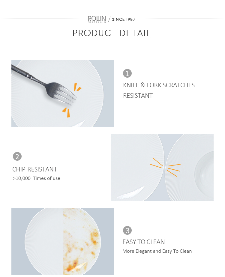 Nouveaux d&eacute;tails du produit en porcelaine tendre