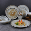 Vaisselle de Restaurant sous grès émaillé, ustensiles de cuisine, assiettes et vaisselle en porcelaine, assiettes rondes