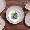 Vaisselle en porcelaine rose, nouveau Design, vente en gros, assiettes de mariage, service de table rond de 12 pouces