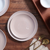 Vaisselle en porcelaine rose, nouveau Design, vente en gros, assiettes de mariage, service de table rond de 12 pouces