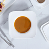 Assiette en porcelaine blanche Assiette carrée moderne