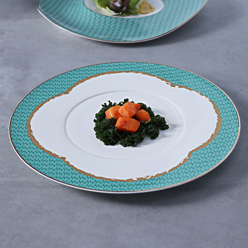 Assiettes de restauration en porcelaine tendre