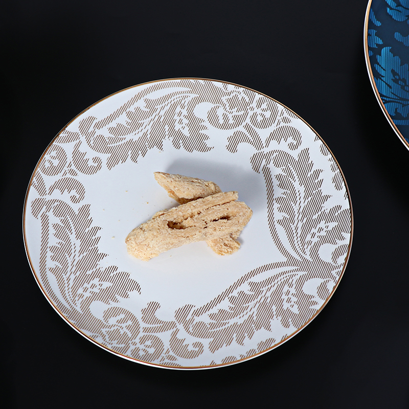 Assiettes de luxe en porcelaine tendre, vaisselle d'hôtel du Kazakhstan