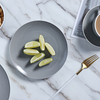 Assiettes et bols gris foncé, ensemble de salle à manger, tasse à café en porcelaine moderne, vaisselle de table, assiette de luxe en céramique pour dîner de Restaurant