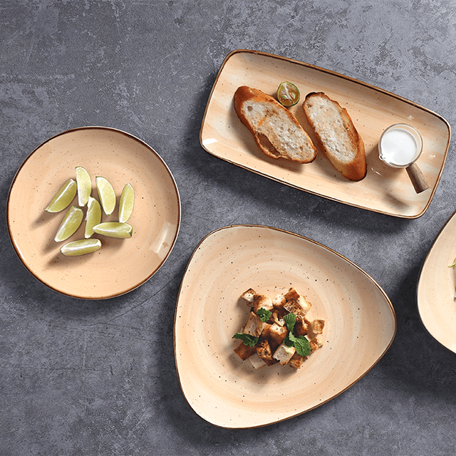 Homeware Restaurant Plats Petit Déjeuner Assiette Moderne Grand Plateau De Dinde En Céramique Italienne